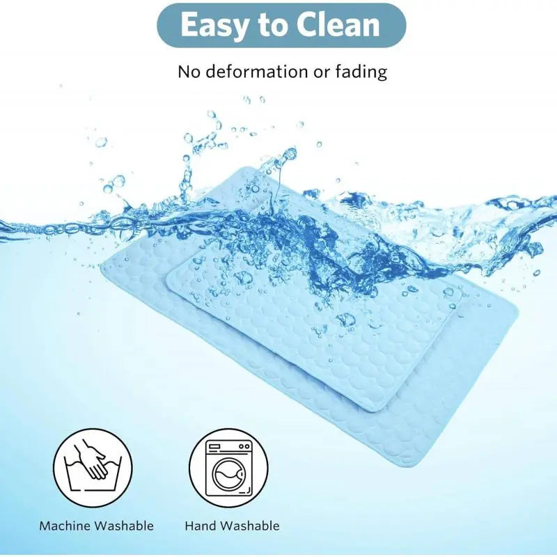 Washable Pet Cooling Bed Mat, Summer Cooling Pad for Puppy, Kitten, Dogs & Cats, Comfortable Pet Tools Mat for Home & Car Use