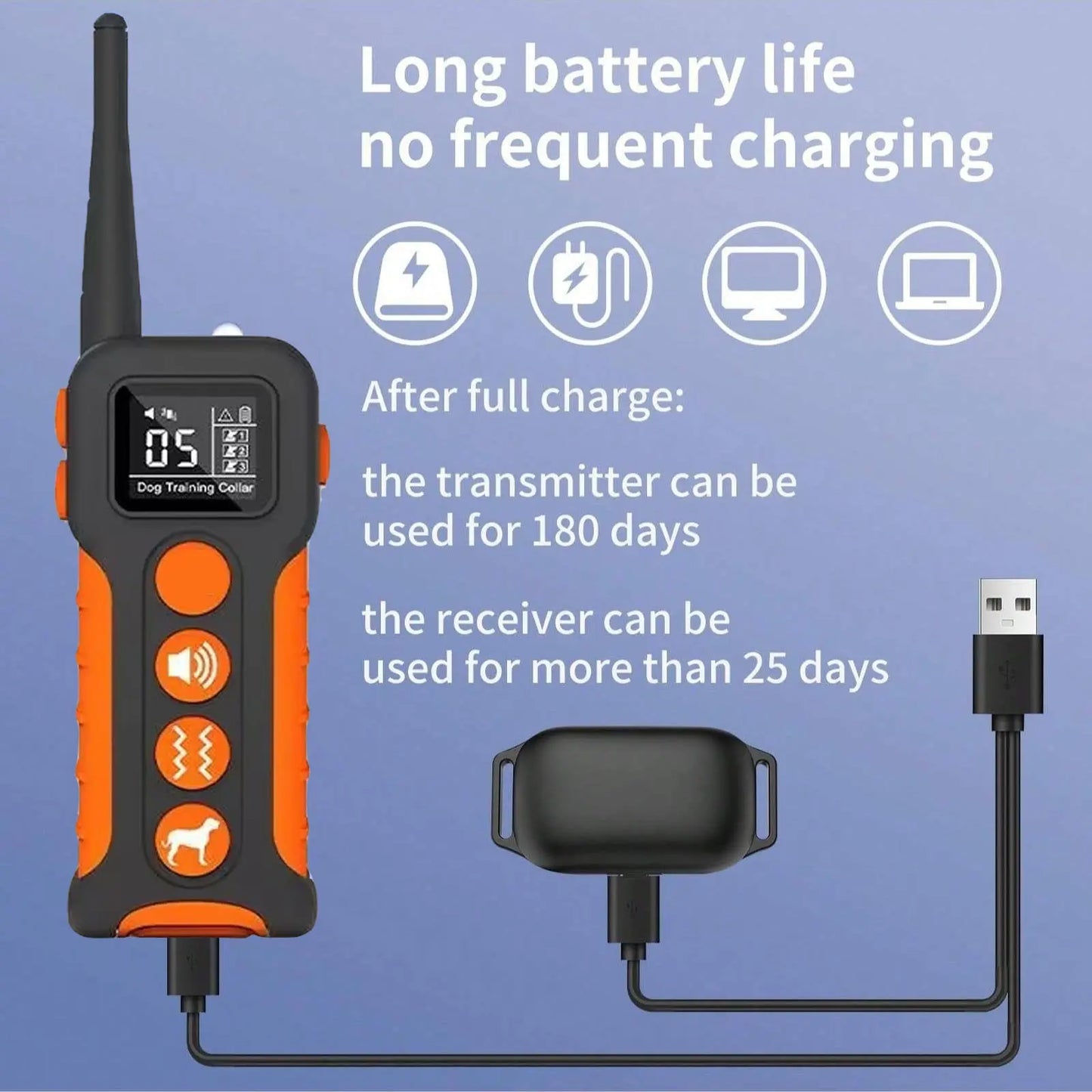 For 3 Dogs Dog Training Collar with Remote, 3300Ft Range, 3 Modes: Beep, Shock, Vibration, Rechargeable, Waterproof, Adjustable Strap, 5-120Lbs Dogs