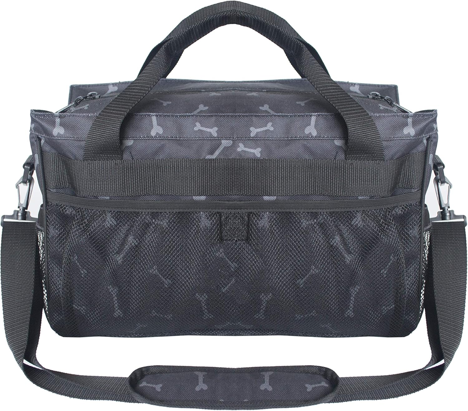 Dog Travel Bag, Pet Luggage Suitcase Weekend Tote Carrier with Collapsible Bowl, Pet Luggage Suitcase Weekend Tote Carrier with Collapsible Bowl (Black)