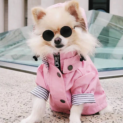 Waterproof Pet Dog Coat for Small Medium Large Dogs Windproof Jacket Dog Raincoat Dog Sport Hoodies Pet Clothes Pink Yellow