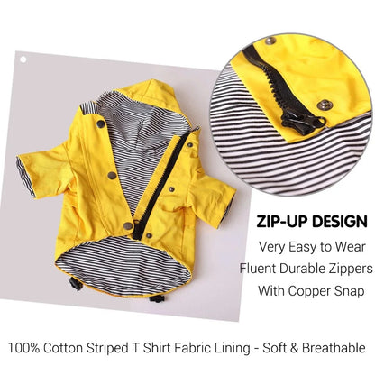 Waterproof Pet Dog Coat for Small Medium Large Dogs Windproof Jacket Dog Raincoat Dog Sport Hoodies Pet Clothes Pink Yellow