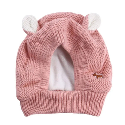 Quiet Dog Ear Muffs Noise Protection Pet Ears Covers Knitted Hat Anxiety Relief Winter Warm Earmuffs for Medium Large Dogs New
