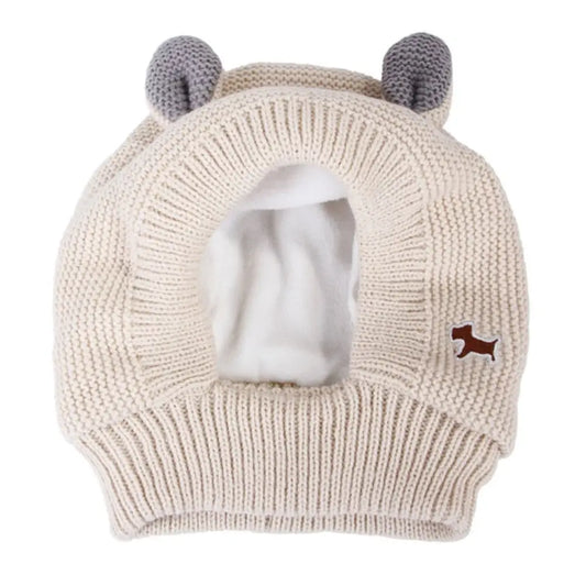 Quiet Dog Ear Muffs Noise Protection Pet Ears Covers Knitted Hat Anxiety Relief Winter Warm Earmuffs for Medium Large Dogs New