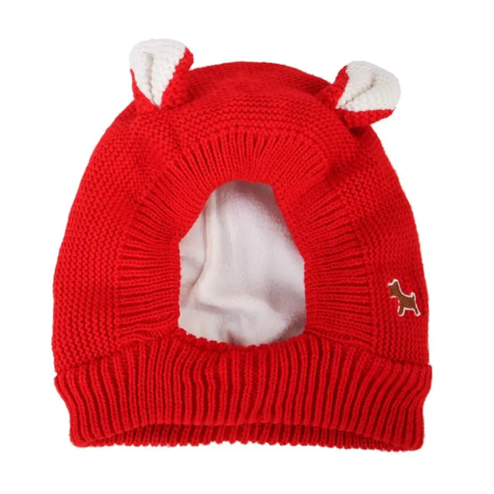 Quiet Dog Ear Muffs Noise Protection Pet Ears Covers Knitted Hat Anxiety Relief Winter Warm Earmuffs for Medium Large Dogs New