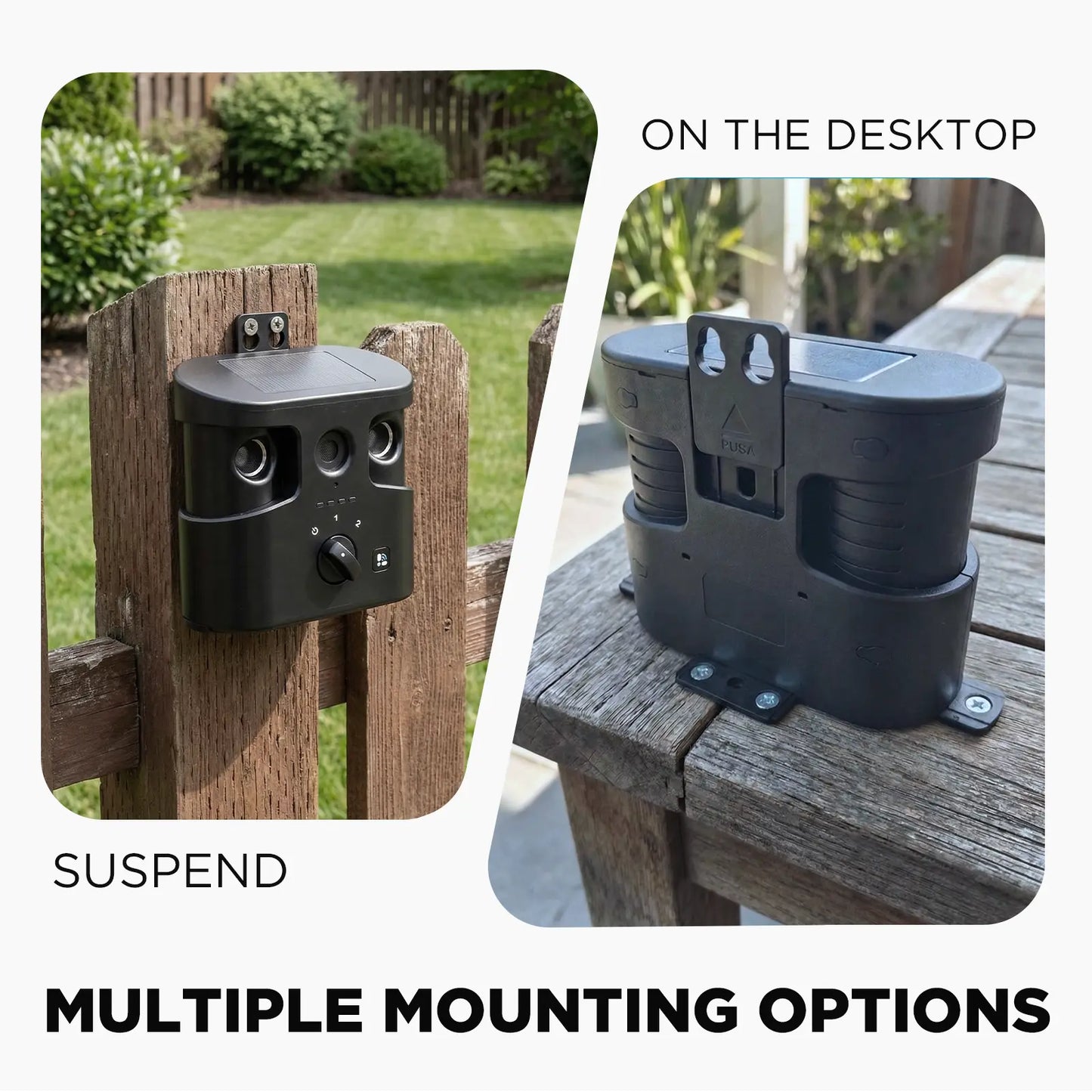 180° Solar Dog Barking Deterrent Training Device-Outdoor anti Barking Device for All Dog Breeds, Humane No-Bark Trainer, IPX4 Waterproof, Ultrasonic Dog Barking Deterrent with APP Data Report, Dual Speakers & Adjustable Frequency, Dog Accessories Guard